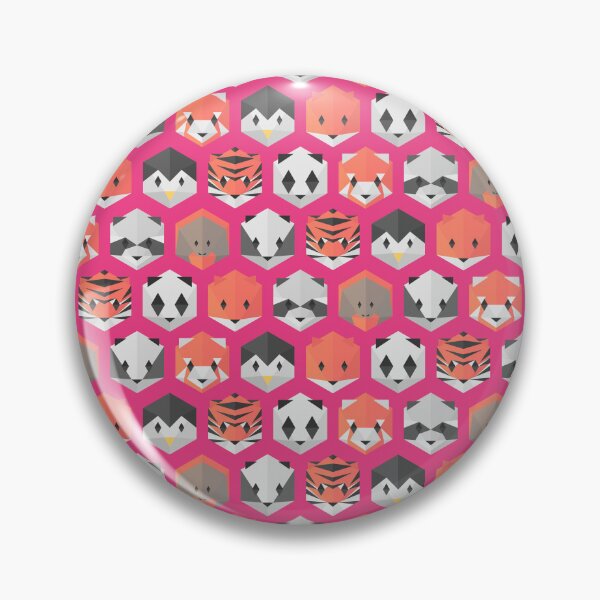 Item preview, Pink Honeycomb Minimalist Animals designed and sold by animinimal.