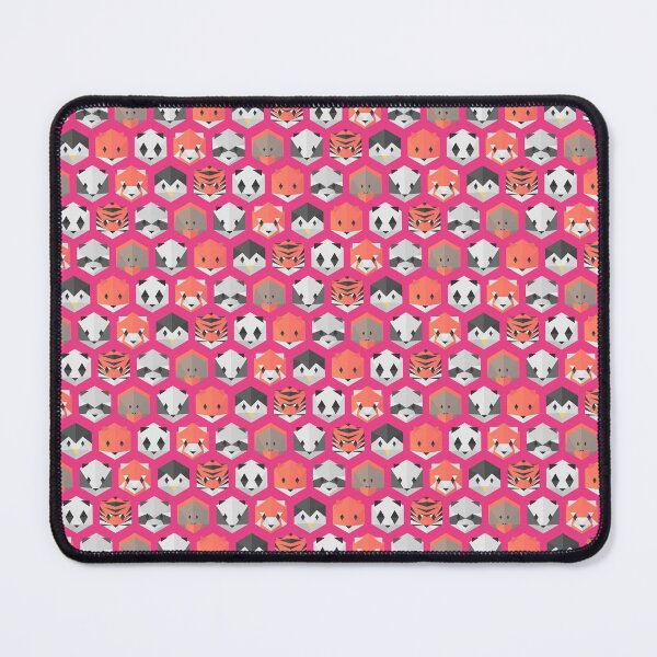 Item preview, Pink Honeycomb Minimalist Animals designed and sold by animinimal.