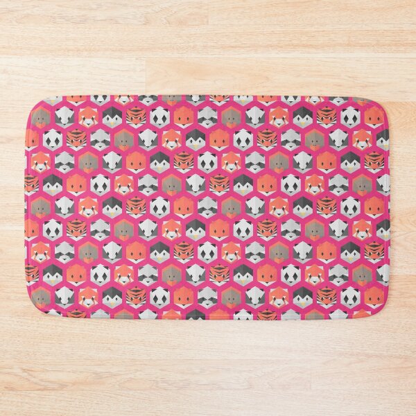 Item preview, Pink Honeycomb Minimalist Animals designed and sold by animinimal.