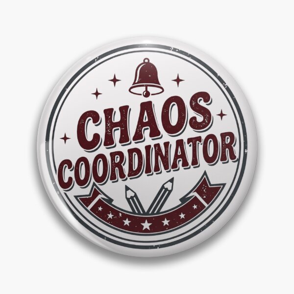 Item preview, Chaos Coordinator Funny Retro Teacher School Bell designed and sold by Amr Darwish Graphic designer.