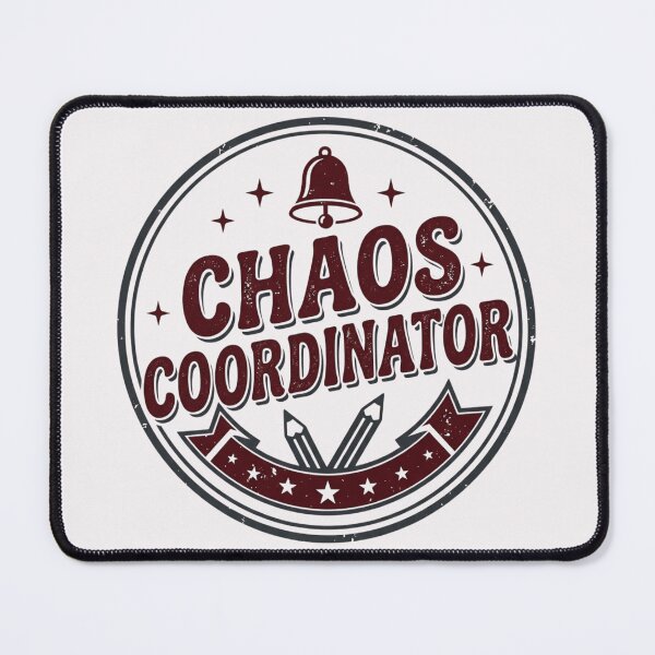 Item preview, Chaos Coordinator Funny Retro Teacher School Bell designed and sold by Amr Darwish Graphic designer.