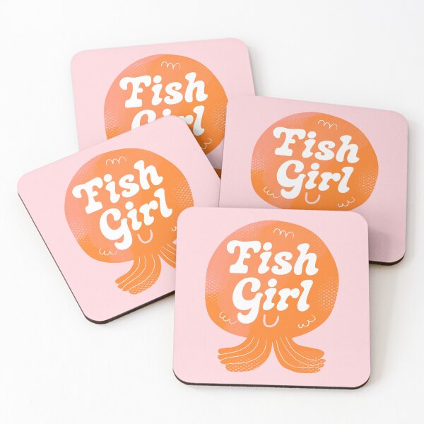 Item preview, Fish Girl Badge designed and sold by yellowflowerhut.