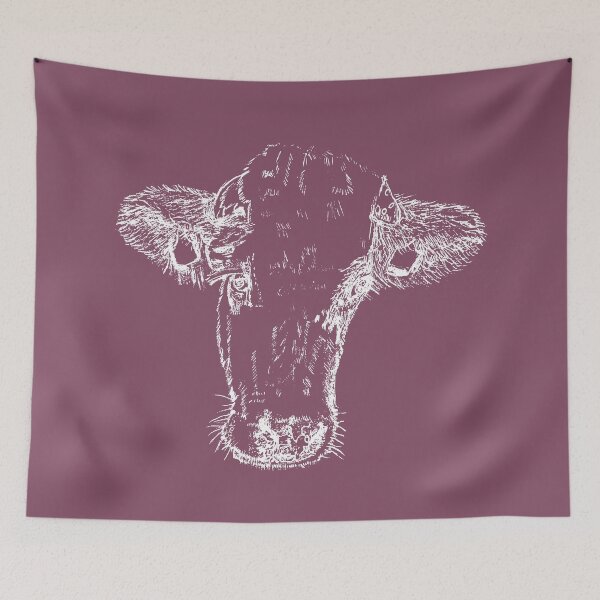Item preview, Dairy Cow - Light Lines - (#854C65) designed and sold by The Stippler Process.