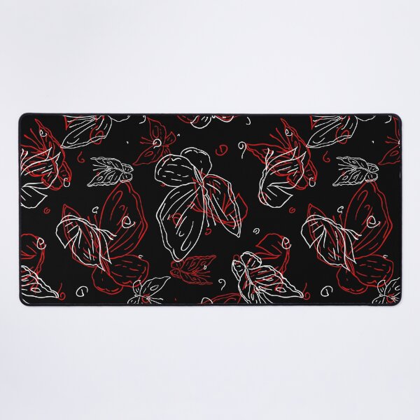 Item preview, Abstract Butterfly Sketch Pattern Red White and Black designed and sold by AMS.