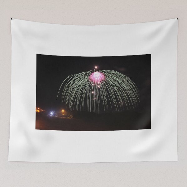 Item preview, Fireworks Burst Over Dark Sky, Long Exposure Celebration Night Display designed and sold by Nmallia.