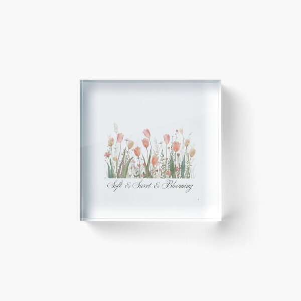 Item preview, Soft Sweet and Blooming Tulip Wildflower Quote designed and sold by Panom Suavichien.