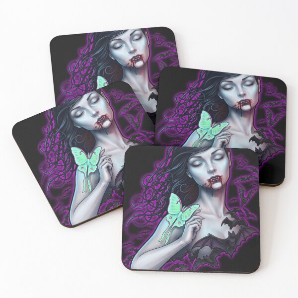 Item preview, Vampire and Luna Moth in the Night designed and sold by GothTees.
