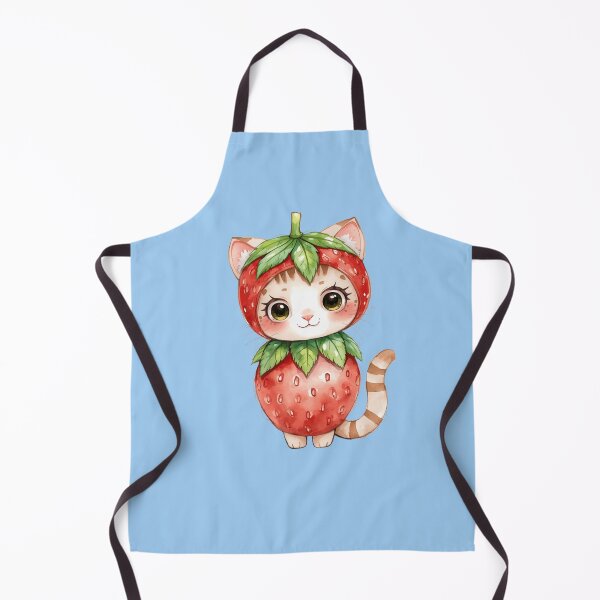 Item preview, Cute little strawberry cat in kawaii style designed and sold by uunaa.