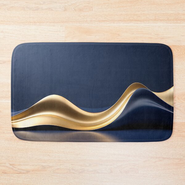 Item preview, Modern Luxury Navy and Gold Fluid Abstract Desk Mat designed and sold by CuteSlothWorld.
