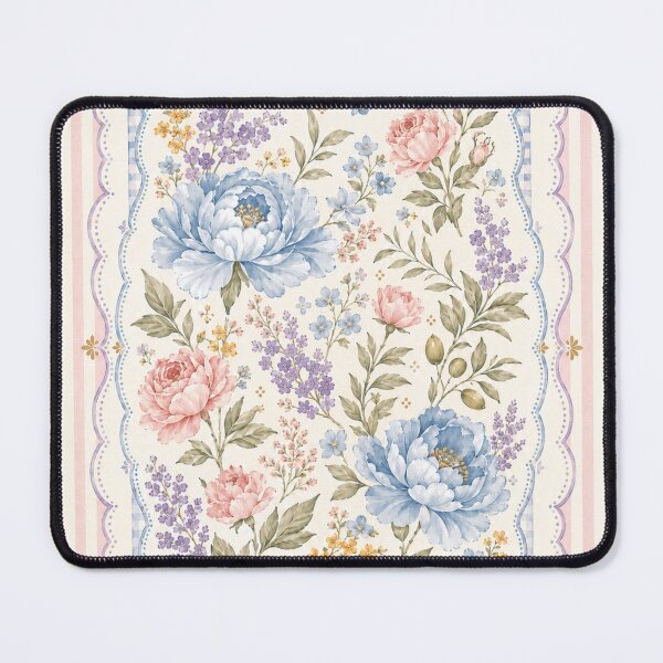 Item preview, Vintage Blue Peony Cottagecore Floral Notebook Pattern designed and sold by Ioanna-Studio.