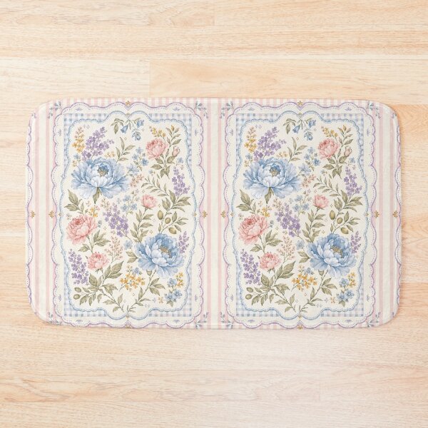Item preview, Vintage Blue Peony Cottagecore Floral Notebook Pattern designed and sold by Ioanna-Studio.