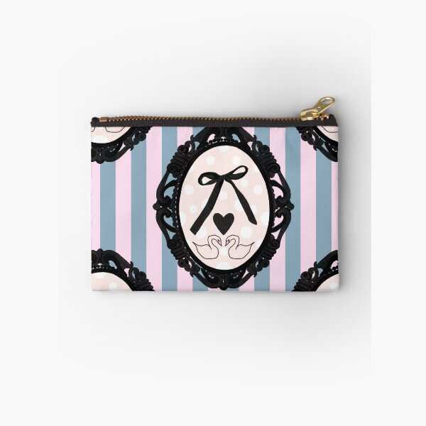 Item preview, My Gothic Romance – Victorian Cameo Bow Pattern in Pink Black and Crimson designed and sold by VirtuallyCreativ .
