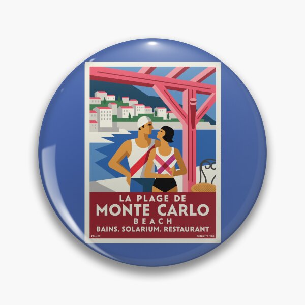 Item preview, Monte Carlo Beach  – Vintage Art Deco Riviera Travel  designed and sold by paulo silveira.