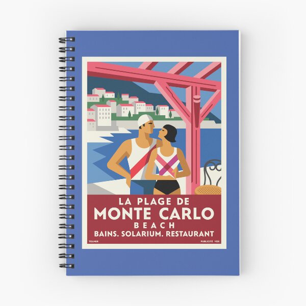 Item preview, Monte Carlo Beach  – Vintage Art Deco Riviera Travel  designed and sold by paulo silveira.