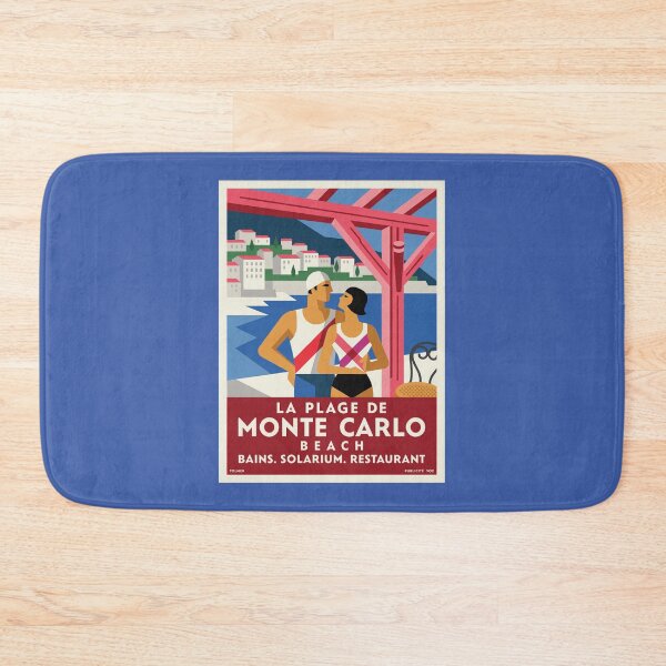 Item preview, Monte Carlo Beach  – Vintage Art Deco Riviera Travel  designed and sold by paulo silveira.