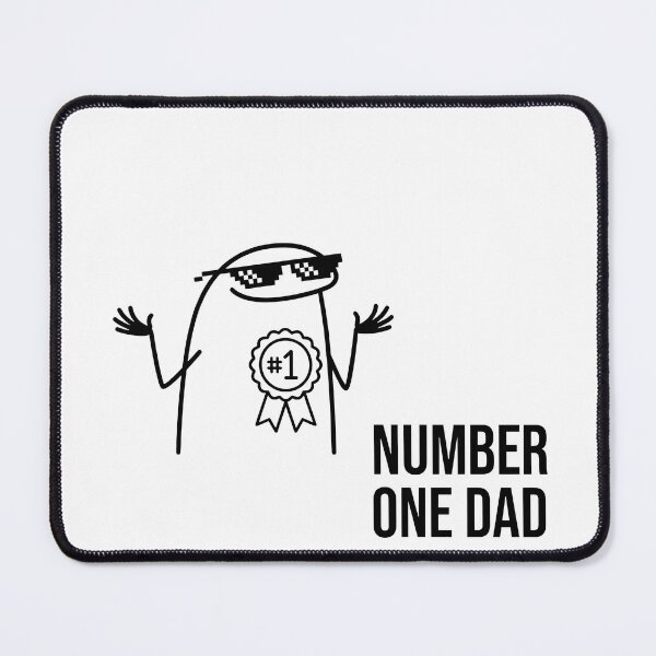 Item preview, Number One Dad Funny Flork Stick Figure Ribbon designed and sold by drchzak.