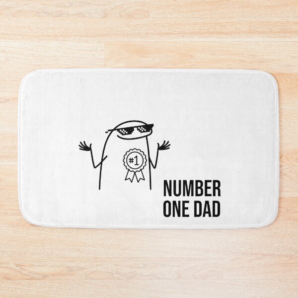 Item preview, Number One Dad Funny Flork Stick Figure Ribbon designed and sold by drchzak.