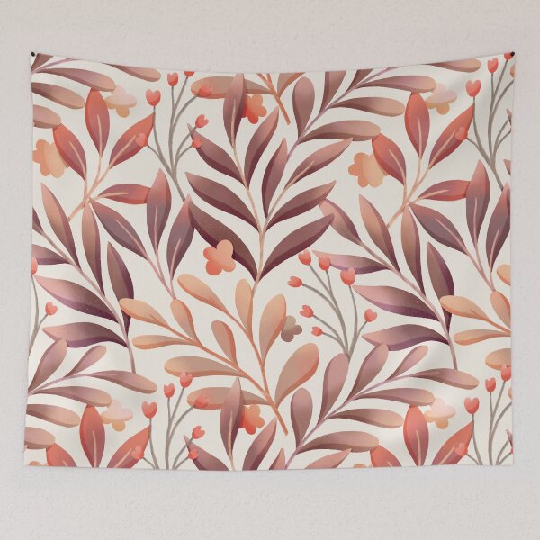 Item preview, Soft Warm Foliage and Berries Boho Pastel Pattern designed and sold by AMS.