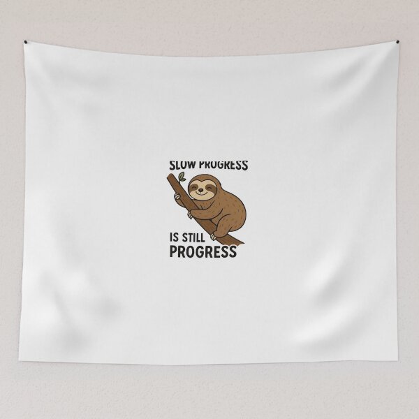 Item preview, Keep Going Slowly – Funny Sloth Climbing Motivation Tee designed and sold by Glamour Gaze .