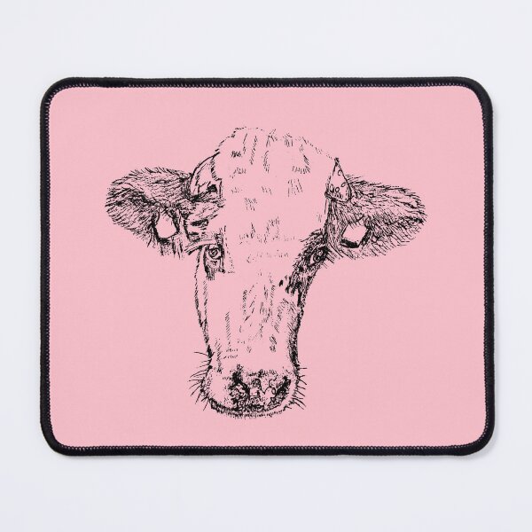 Item preview, Dairy Cow - (#FFC1CC) designed and sold by The Stippler Process.