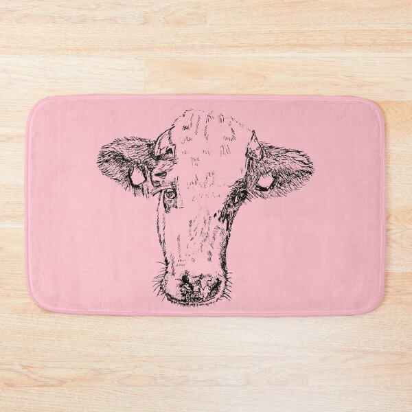 Item preview, Dairy Cow - (#FFC1CC) designed and sold by The Stippler Process.