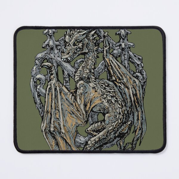 Item preview, Gothic Dragon Illustration - Winged Gothic Architecture for Dark Fantasy & Metal Fans designed and sold by JustasVebra.
