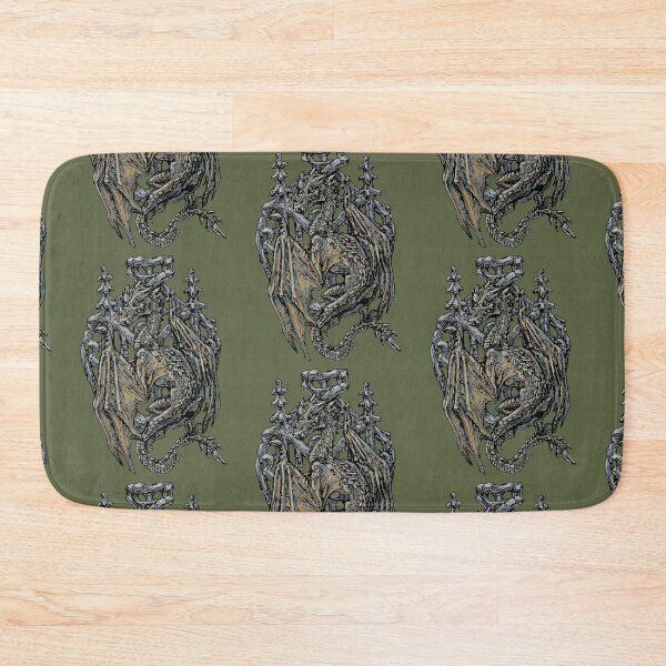 Item preview, Gothic Dragon Illustration - Winged Gothic Architecture for Dark Fantasy & Metal Fans designed and sold by JustasVebra.