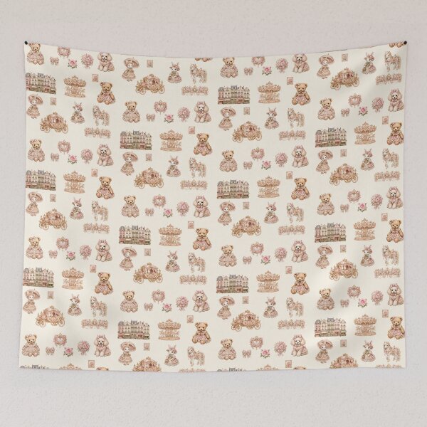 Item preview, Romantic Coquette Collection with Teddy Bears, Bunnies, Roses and Paris Vintage Elements designed and sold by looplandger.