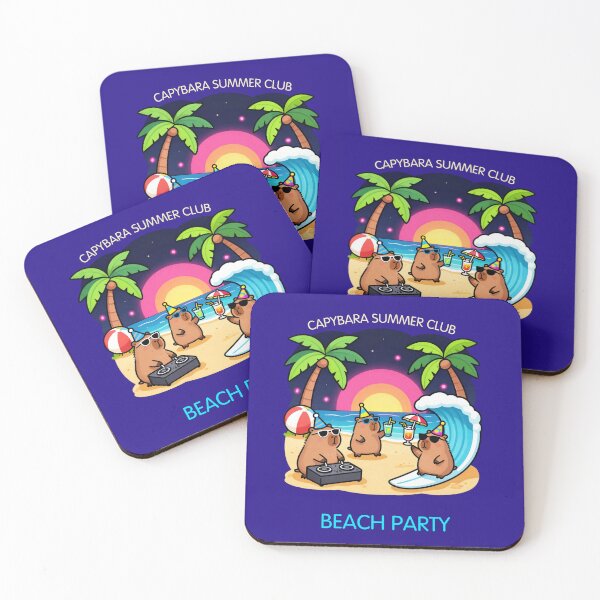 Item preview, Beach Party – Capybara Summer Club | Cute Summer Capybara Design designed and sold by BCapybara.