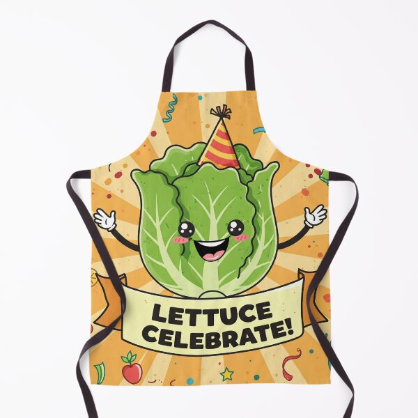 Item preview, Lettuce Celebrate Cute Kawaii Vegetarian Food Pun designed and sold by DesignsCreative.