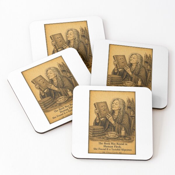 Item preview, Crone Cards - The Book Was Bound in Human Flesh. She Found It a Tasteful Slipcover. designed and sold by Kay Mhor Studio.