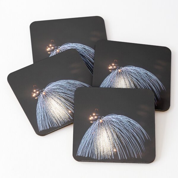 Item preview, Fireworks Burst Over Dark Sky, Long Exposure Celebration Night Display designed and sold by Nmallia.