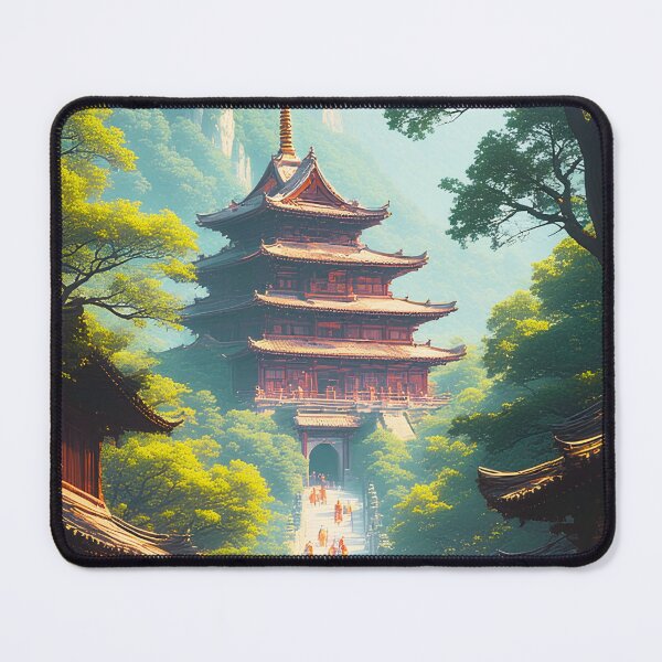 Item preview, Mystic Pagoda Path at Sunrise designed and sold by ZenGrooves.