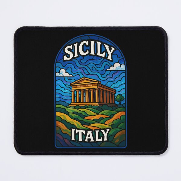 Item preview, Sicily Italy Stained Glass Art Travel designed and sold by TomFrontierArt.
