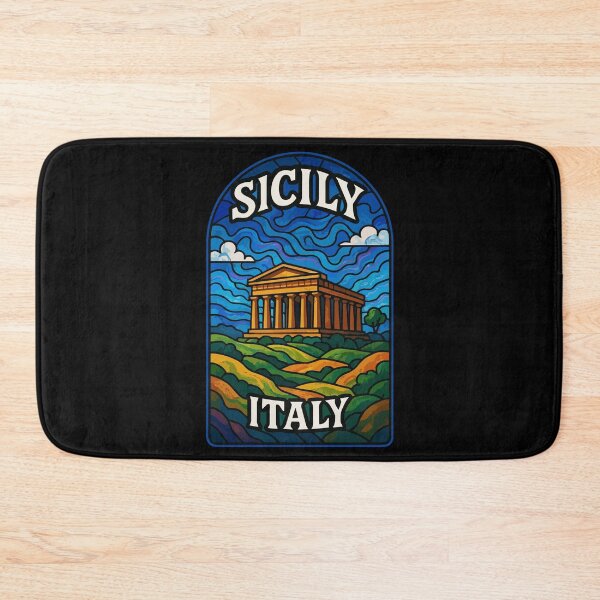 Item preview, Sicily Italy Stained Glass Art Travel designed and sold by TomFrontierArt.