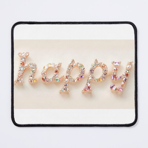 Item preview, happy rainbow rhinestone sticker illustration with 3D glitter diamond gemstone for trendy Y2K aesthetic layout and colorful craft graphic decoration designed and sold by littleluckystuf.