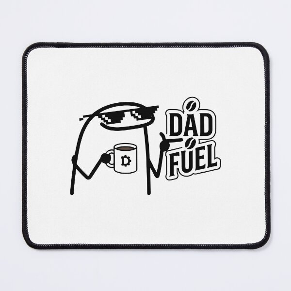 Item preview, Funny Dad Fuel Coffee Flork Meme Pixel Glasses designed and sold by drchzak.