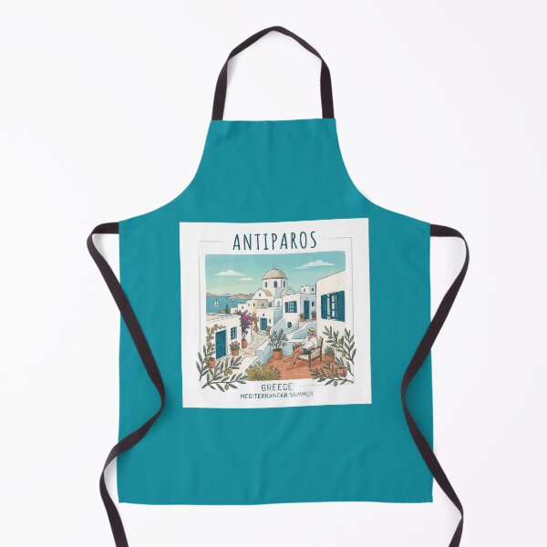 Item preview, Antiparos Greece Mediterranean Summer - Vintage Travel Illustration designed and sold by angelisart.