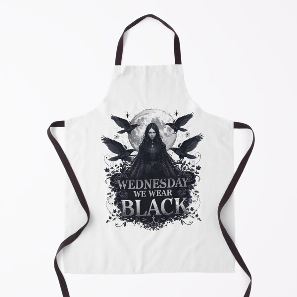 Item preview, Wednesday We Wear Black Gothic Black Cat Dark Academia T-Shirt designed and sold by Vvmd.