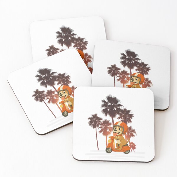 Item preview, Tropical Scooter Adventure Dog Sticker designed and sold by Siti Hoiriyah.