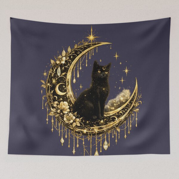 Item preview, Moon Priestess Black Cat Familiar designed and sold by Lizavelle.