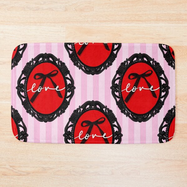 Item preview, My Gothic Romance – Victorian Cameo Bow Pattern in Pink Black and Crimson designed and sold by VirtuallyCreativ .