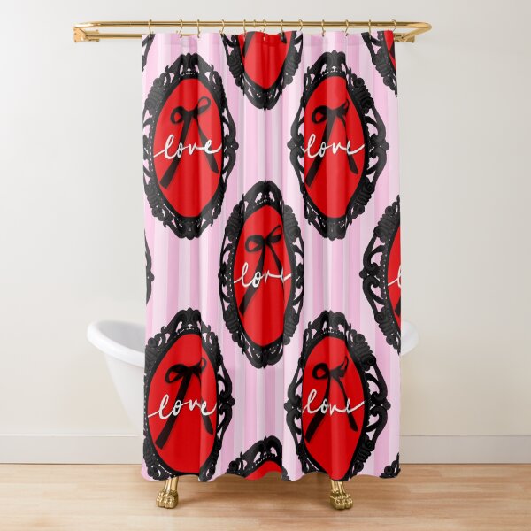 Item preview, My Gothic Romance – Victorian Cameo Bow Pattern in Pink Black and Crimson designed and sold by VirtuallyCreativ .
