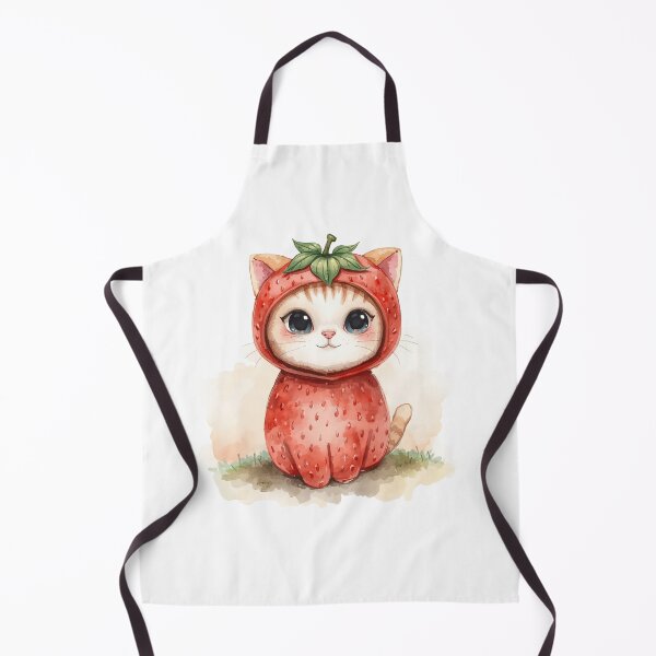 Item preview, Cute little strawberry cat in kawaii style designed and sold by uunaa.
