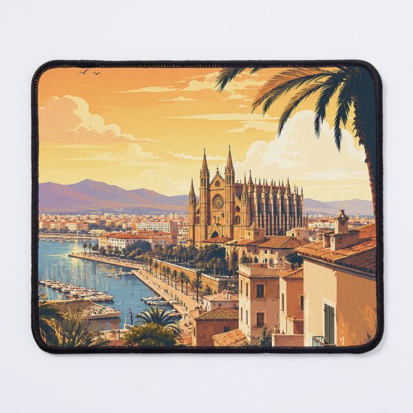 Item preview, Palma de Mallorca Vintage Travel Poster – Mediterranean Spain Wall Art designed and sold by pod24.