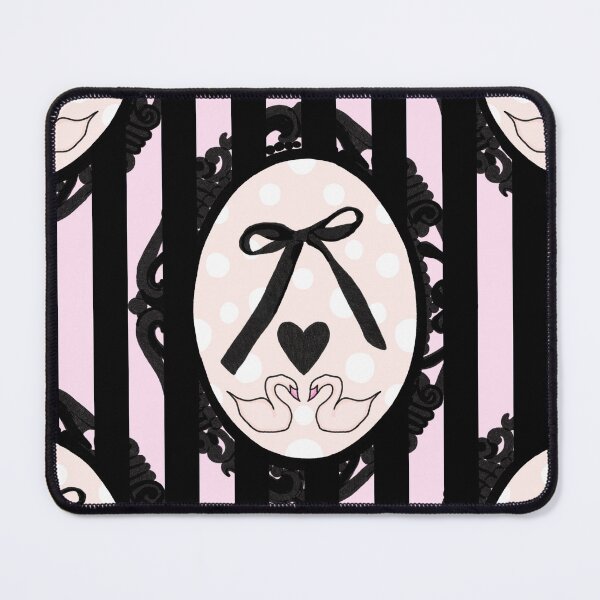 Item preview, My Gothic Romance – Victorian Cameo Bow Pattern in Pink Black and Crimson designed and sold by VirtuallyCreativ .
