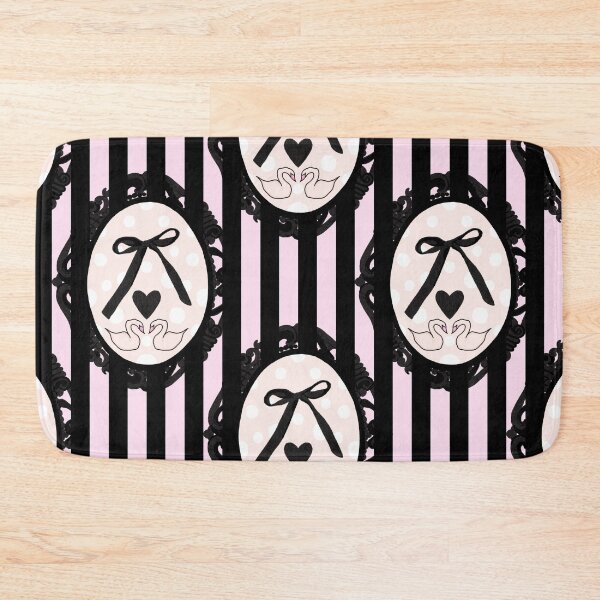 Item preview, My Gothic Romance – Victorian Cameo Bow Pattern in Pink Black and Crimson designed and sold by VirtuallyCreativ .