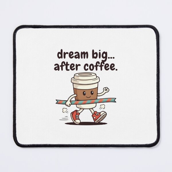 Item preview, Powered by Coffee Dreams – Cute Motivational Coffee Tee designed and sold by Glamour Gaze .