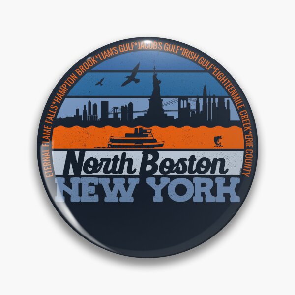 Item preview, North Boston New York Sunset Retro Vintage Local Pride Logo designed and sold by CRHPOD20.