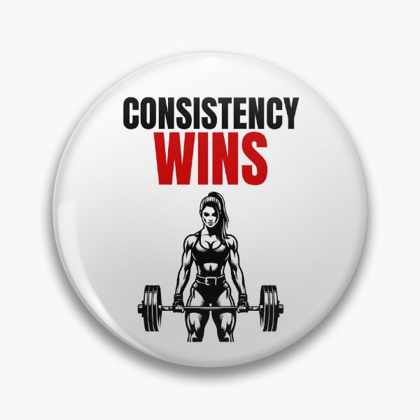 Item preview, Consistency Wins - Fitness Motivation Design designed and sold by DomKo10.